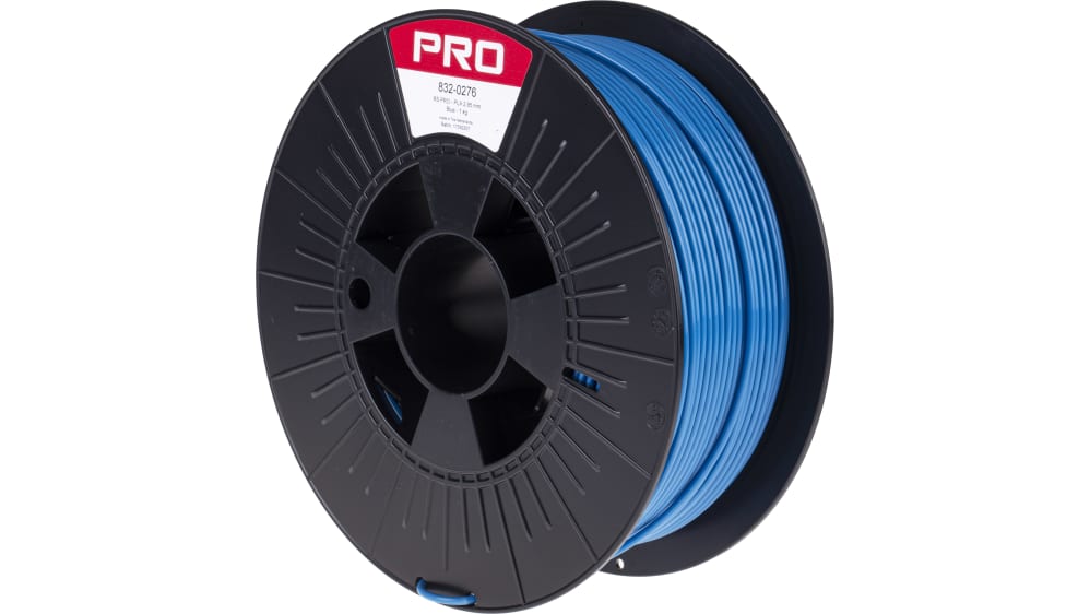 Filament pour imprimante 3D RS PRO, PLA, Ø 2.85mm, Bleu, 1kg, FDM