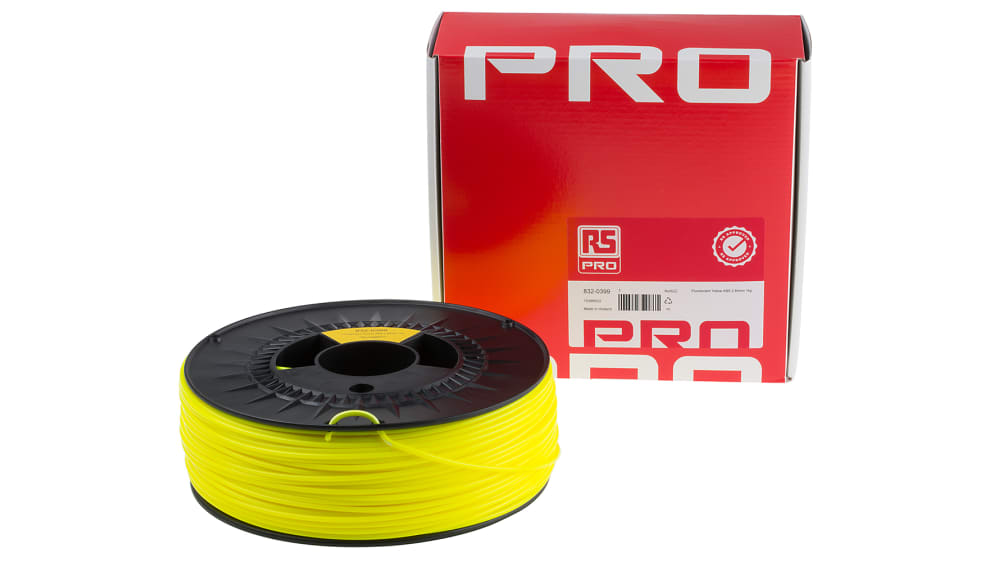 Filamento per stampante 3D RS PRO, ABS, Giallo fluorescente