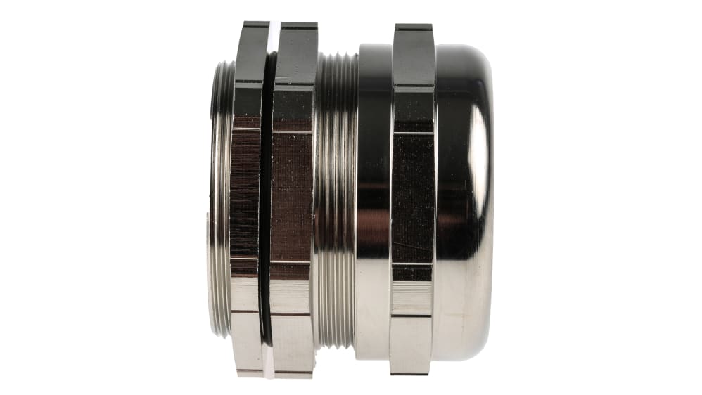 RS PRO Metallic Nickel Plated Brass Cable Gland, M50 Thread, 30mm 