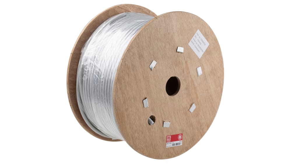 RS PRO Cat6a Ethernet Cable, F/FTP, Grey LSZH Sheath, 100m, Flame