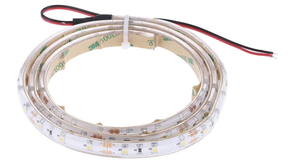 RS PRO 12V White LED Strip Light, 4000 → 4500K Colour Temp