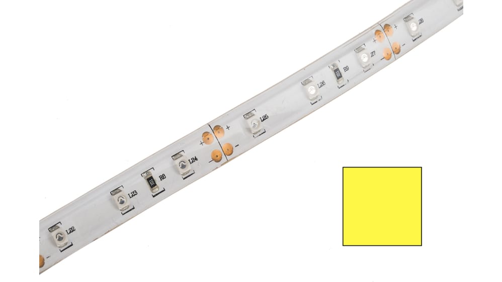 RS PRO LED-Streifen 5500 → 7000K, Weiß, 1m x 10mm 12V