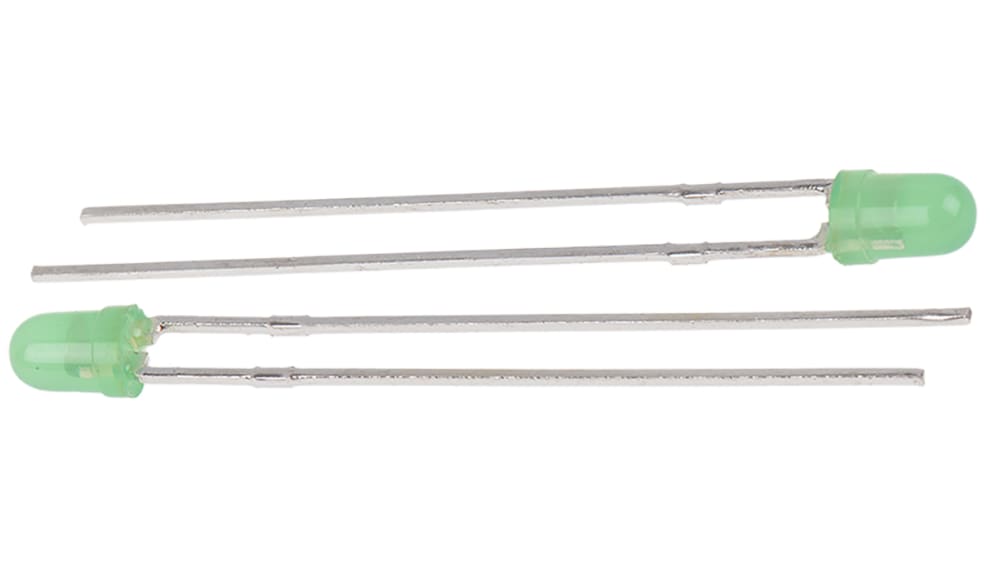 Kingbright LED, 緑, スルーホール実装, 3 mm 砲弾型 (T-1), L Kingbright LED, 緑, スルーホール実装, 3 mm 砲弾型 (T-1), L