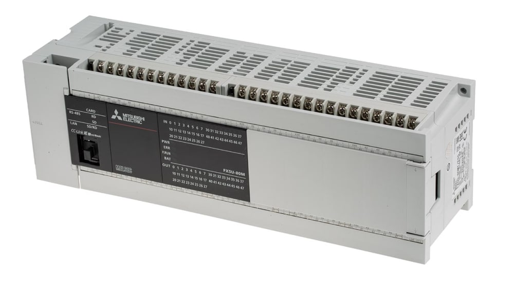 Mitsubishi FX5U Series PLC CPU for Use with MELSEC IQ-F Series IQ  Platform-Compatible PLC, Relay, Transistor Output,