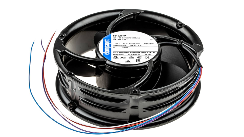 EBM-PAPST 6318/2TDHHP DCファン 172mm 48VDC 418 CFM 69 dBA。 ebm
