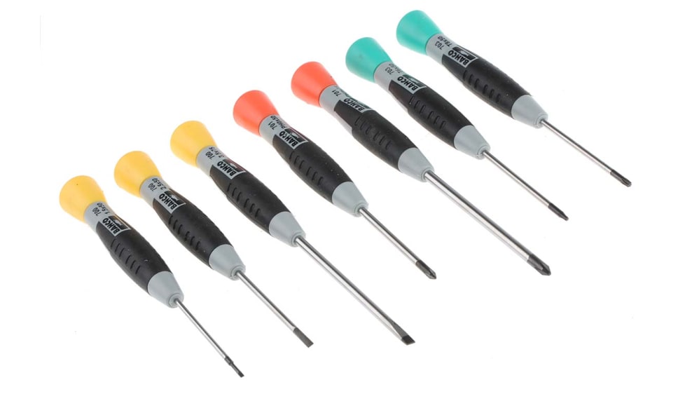 Slotted, Phillips, Torx Precision Screwdriver Set, 7 Pieces Slotted, Phillips, Torx Precision Screwdriver Set, 7 Pieces