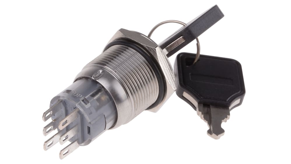RS PRO IP40 Key Switch, DPDT, 5A 2-Way | RS