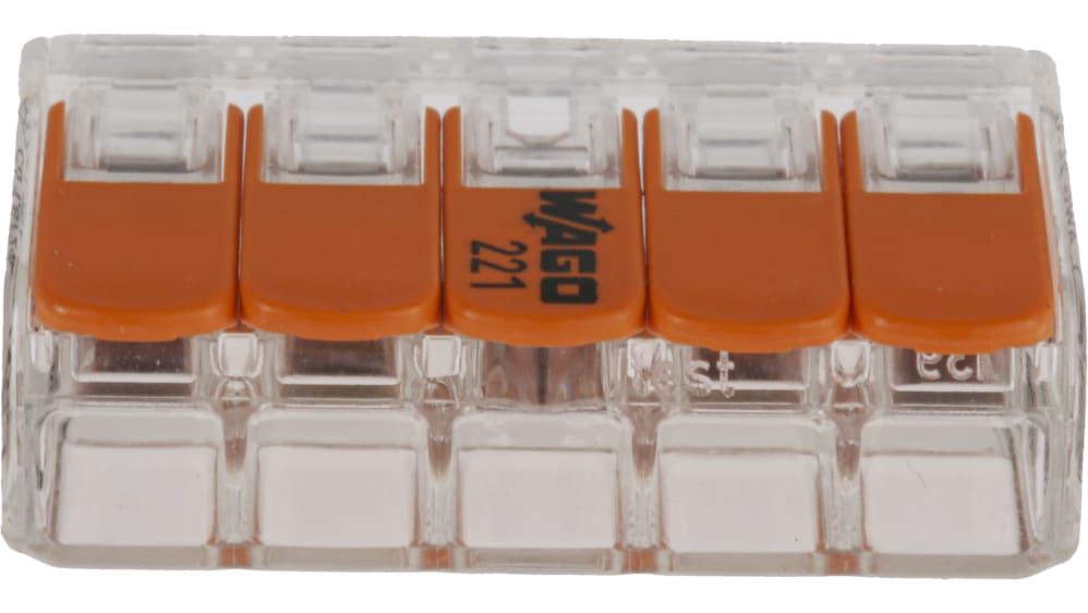 Conector WAGO Legítimo 221-415 - 5 Polos - Até 4mm - Foto 6