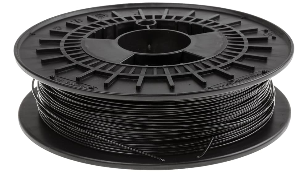 RS PRO 1.75mm Black PET-G 3D Printer Filament, 500g