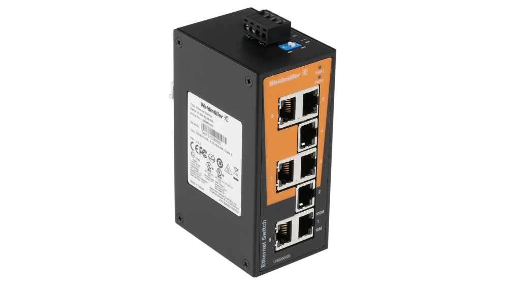 Weidmüller イーサネットスイッチ, 8, アンマネージド, 1240900000 | RS