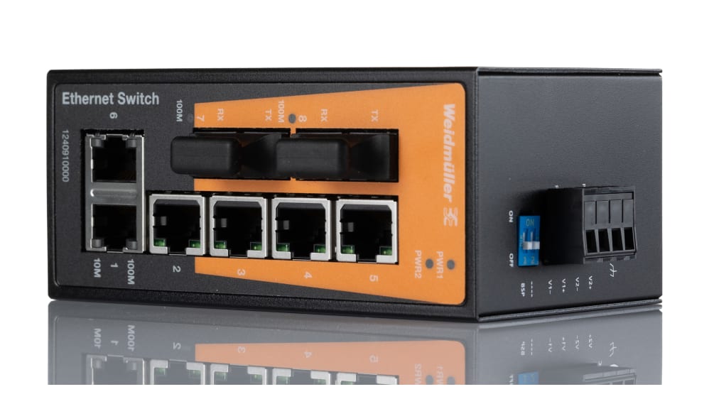 Weidmuller イーサネットスイッチ, 2 x SC Multimode, 6 x RJ45, アン