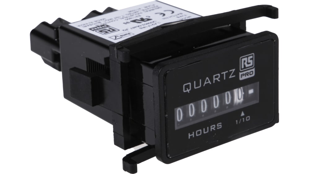 RS PRO 時間 アワーメータ カウンタ, 6 桁, 90 → 264 V ac, 50Hz