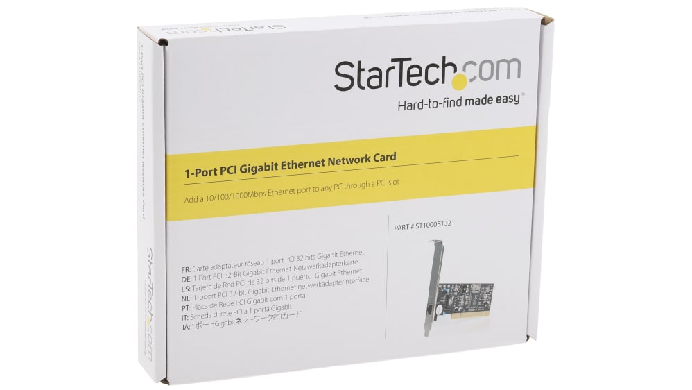 StarTech.com Carte reseau PCI a 1 port Gigabit Ethernet - 10/100/1000 -  32-bits - Adaptateur reseau - PCI - Gigabit Ethernet (ST1000BT32), Cartes  réseau