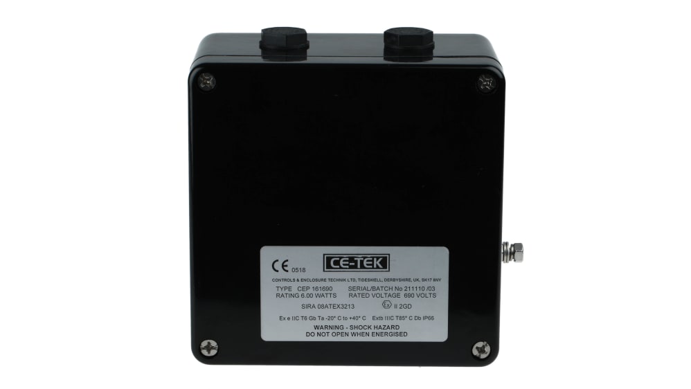 CEP161690PA | CE-TEK CEP Series Black Polyester Junction Box