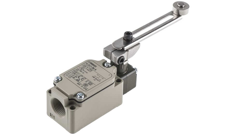 WLCA12-2NG-N | Omron WL Series Roller Lever Limit Switch, NO/NC, IP67, SPST, 500V ac Max, 10A Max | RS WLCA12-2NG-N | Omron WL Series Roller Lever Limit Switch, NO/NC, IP67, SPST, 500V ac Max, 10A Max | RS