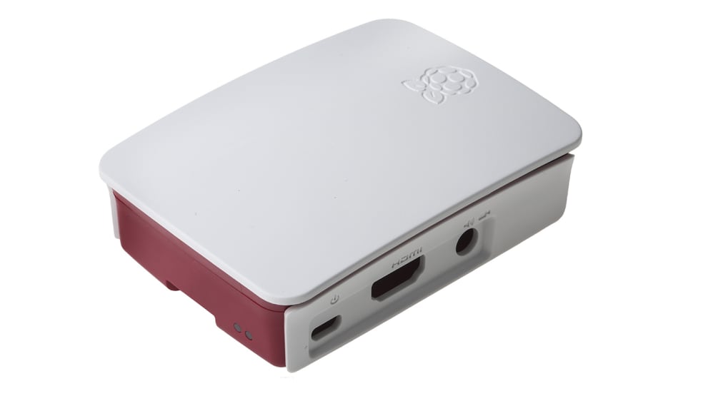 Boîtier Raspberry Pi 2B, 3B, 3B+, B+, Official en Plastique Rouge, Blanc