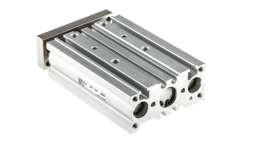 SMC ガイド付シリンダ, ストローク:50mm, ダブル, 1 MPa SMC ガイド付シリンダ, ストローク:50mm, ダブル, 1 MPa
