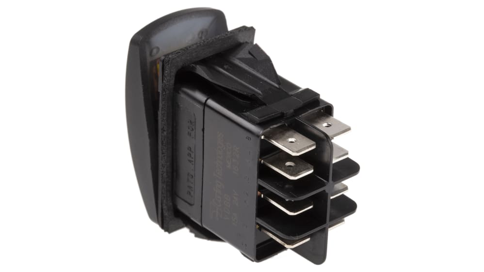 Carling Technologies Illuminated DPDT, On-On On-None-On Rocker