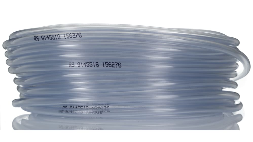 Tuyau RS PRO PVC, Ø 5mm x Ø 8mm, L 25m Transparent