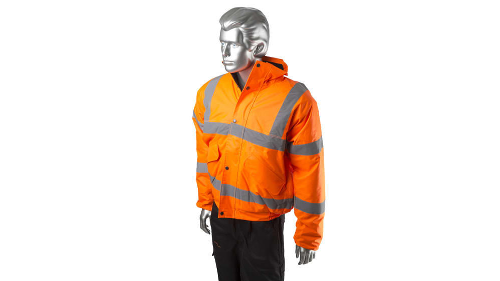 Orange bomber jacket mens cheap