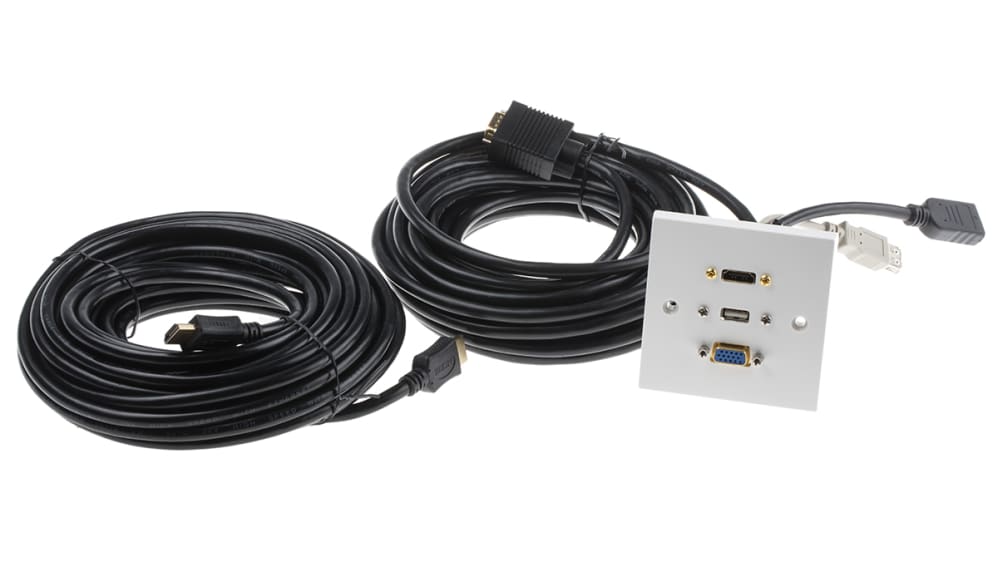Conector Hdmi Hembra Roseta Hdmi Faceplate HDMI Con Cable 20cm