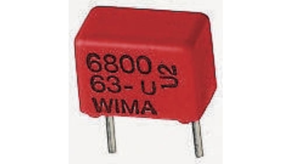 FKP2/1500/100/5 | WIMA フィルムコンデンサ, 63 V ac, 100 V dc FKP2/1500/100/5 | WIMA フィルムコンデンサ, 63 V ac, 100 V dc
