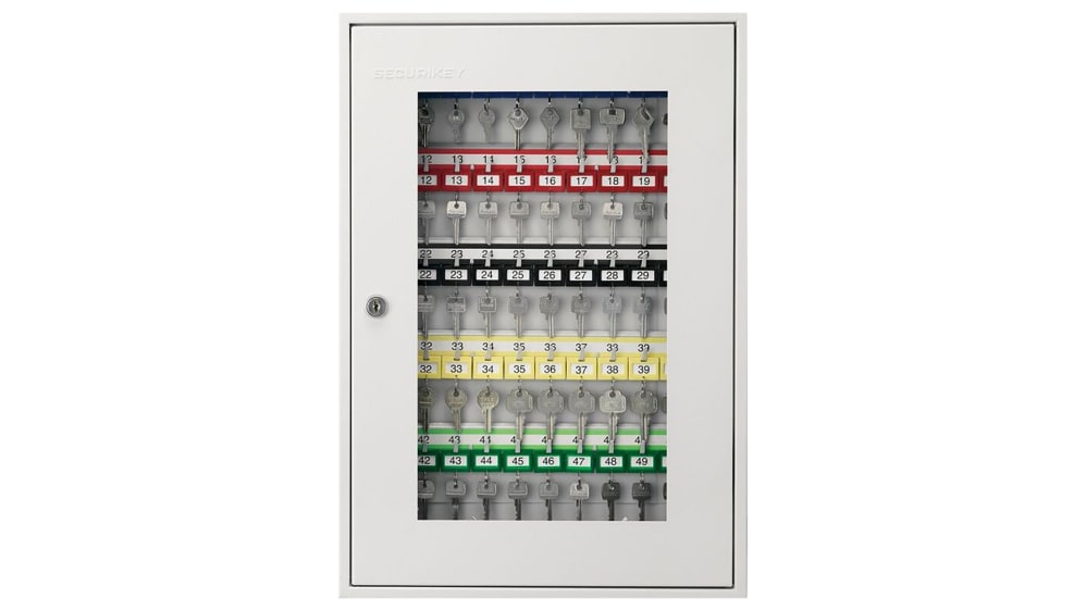 Cassetta Portachiavi Magnetica DEQORI - Vetro 30x30cm Con Gatti E Luna - 50 Ganci + Magnetì - Scrivibile E Moderna - Foto 9