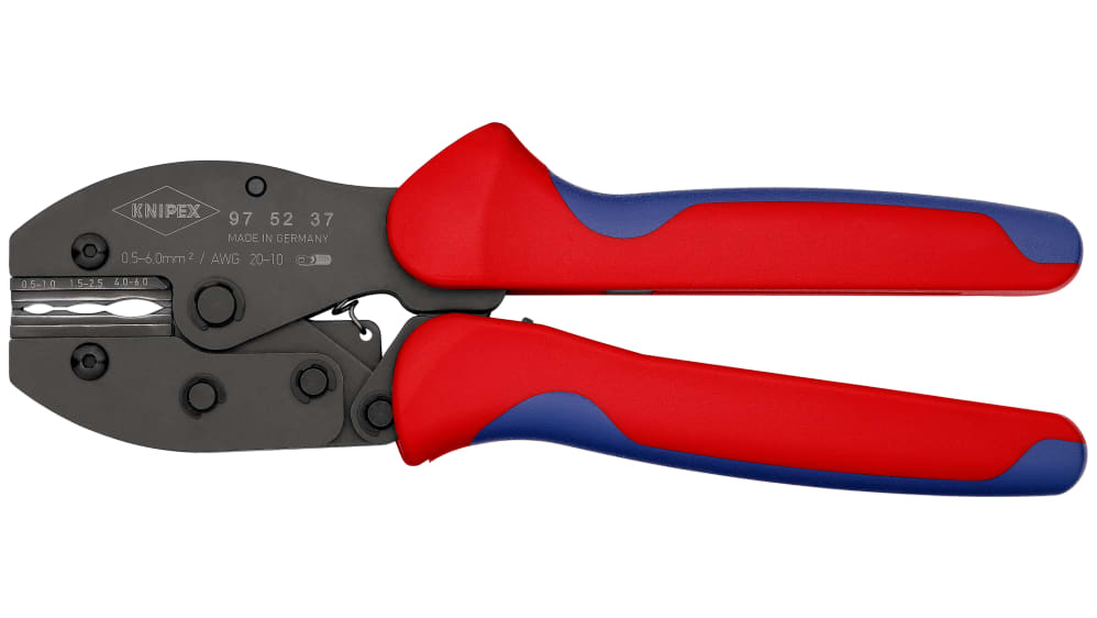 Knipex 圧着工具, 圧着工具 4 mm, PreciForceシリーズ 熱収縮端子, 97