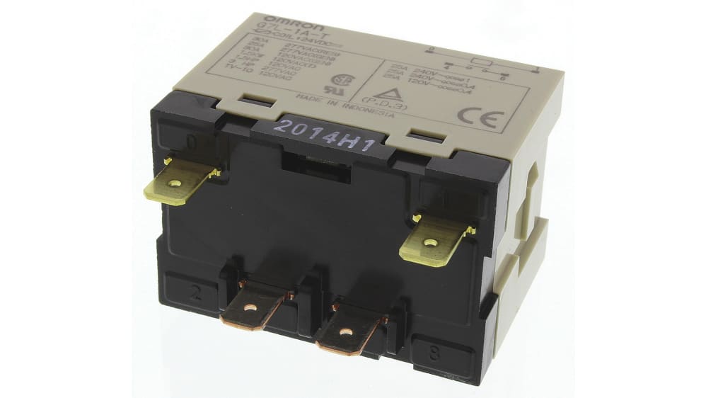 G7Z-4A-11Z DC12 | Rel&eacute; Sin Enclavamiento Omron G7Z De 4 Polos, 4PST-NA, Bobina 12V Dc, 40A