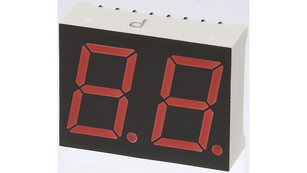 ROHM LEDディスプレイ, 2桁, オレンジ, 数字表示器, 7セグメント, LBP