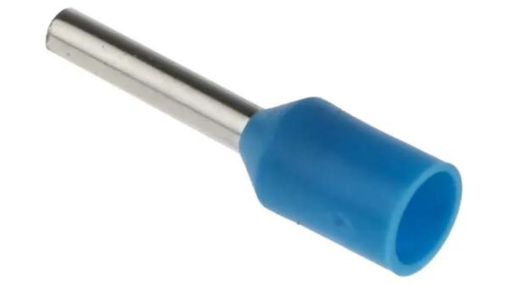 Embout à sertir RS PRO, 0.75mm², Bleu, longueur 8mm