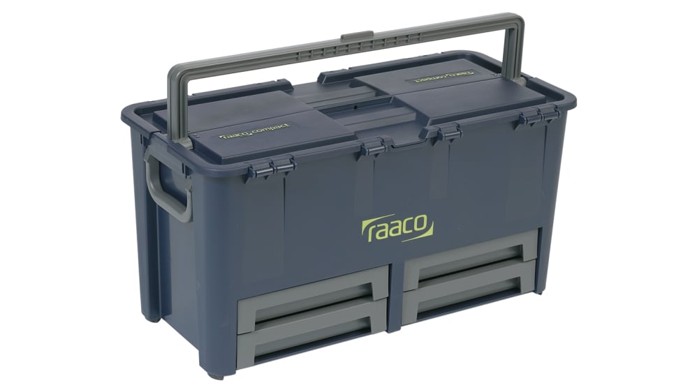 136624, Raaco 4 drawers Plastic Tool Box, 620 x 320 x 620mm