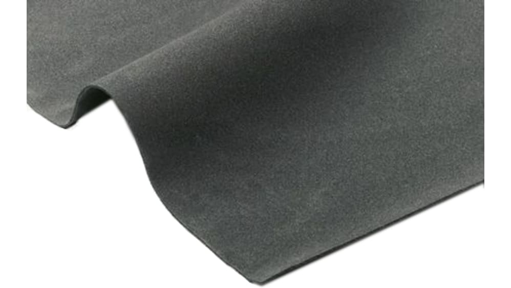 RS PRO Gummimatte Neopren, Schwarz, 1m x 25mm x 2m 170kg/m³