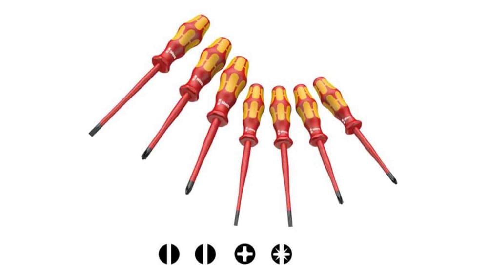 Wera ドライバーセット 絶縁ドライバ セット 7個 05135961001 | RS