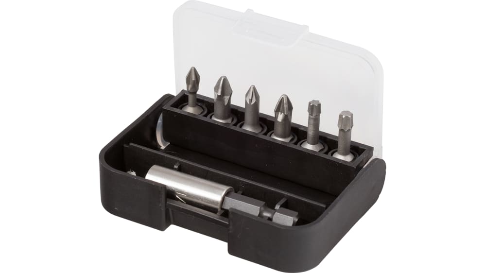 RS PRO Driver Bit Set 7 Pieces Phillips Pozidriv Torx RS