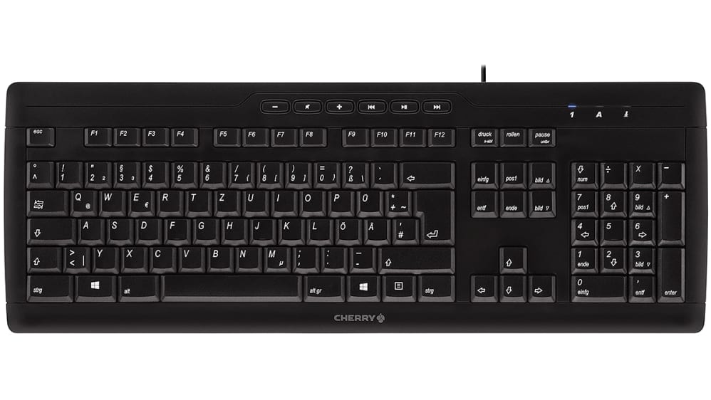 Clavier Cherry QWERTZ USB - Noir - Bon état - Disposition Allemande