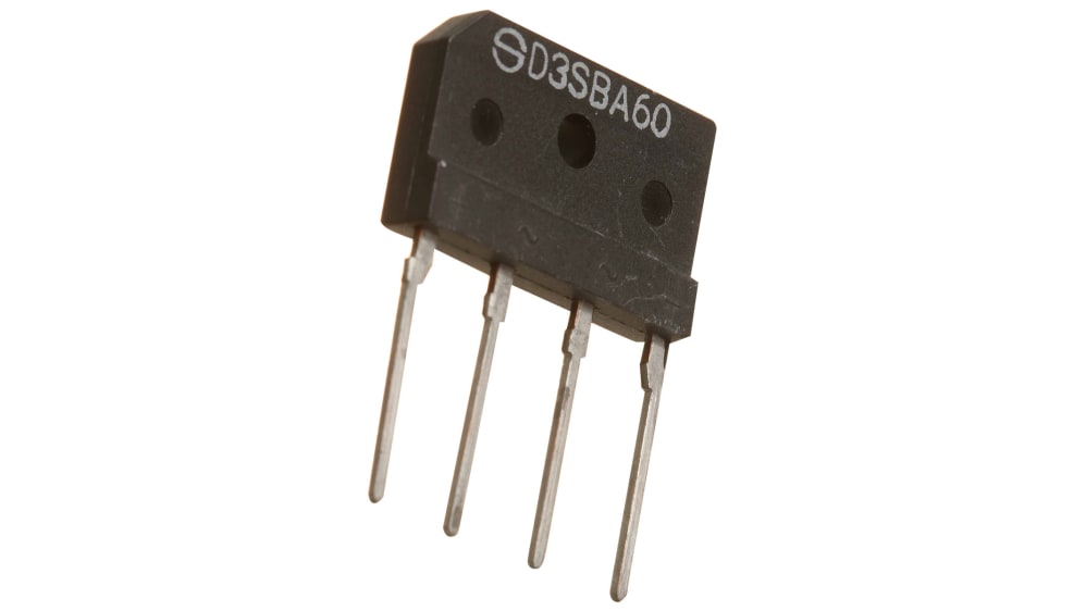 新電元工業 整流用 ブリッジダイオード 単相 4A, 600V, 25 x 4.6 新電元工業 整流用 ブリッジダイオード 単相 4A, 600V, 25 x 4.6