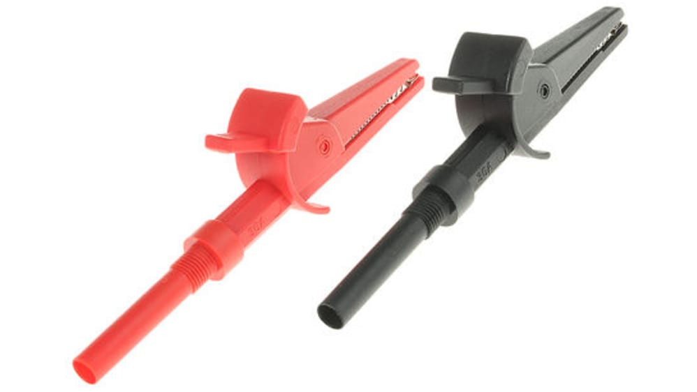 RS PRO ワニ口クリップ, ニッケルめっき, 赤, 黒 | RS