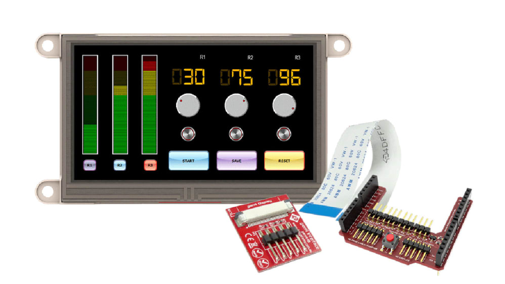 Afficheur 4.3pouces 4D Systems gen4 avec Ecran tactile résistif