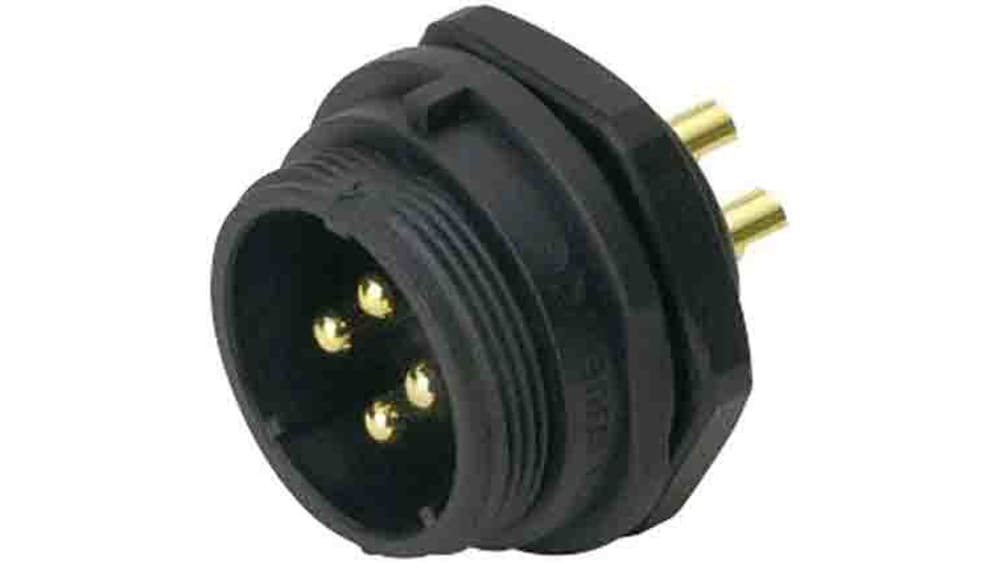 MR.E RS PRO Rundsteckverbinder Buchse 4-polig / 30A Frontmontage