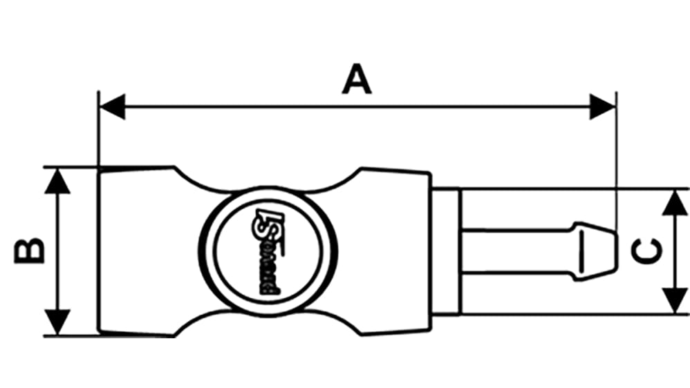 135-8729-Prevost] Raccord rapide pneumatique PrevoS1 - tuyau 10mm