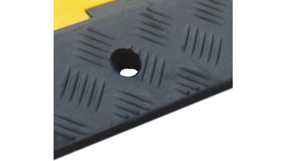 Pasacables de suelo, Vulcascot, Negro/Amarillo, 9m x 14 x 8mm x 68 mm |  Vulcascot | RS Components Chile