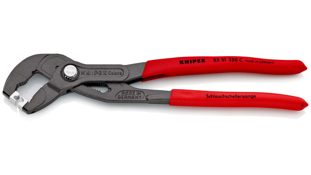 Knipex Schlauchschellenzange, gebogen 250 mm