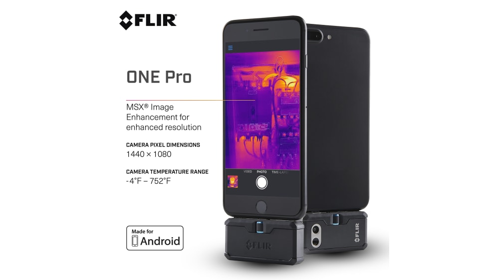FLIR (フリアー) サーモグラフィ, 測定範囲:-20→ +400 ° C FLIR (フリアー) サーモグラフィ, 測定範囲:-20→ +400 ° C