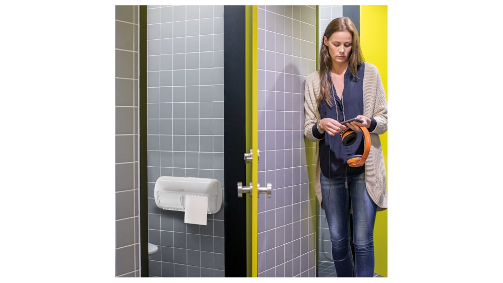 Tork Dispenser Carta Igienica Doppio Rotolo - Sistema T4, Design Elevation, Bianco, Per Bagni Pubblici - Foto 10