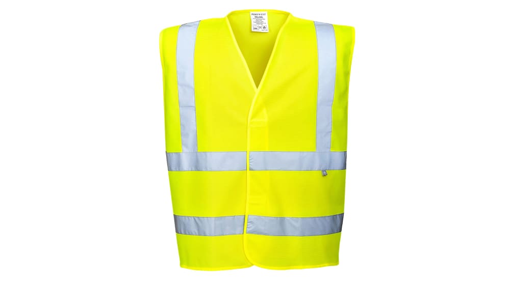 Portwest Yellow Anti-static, Flame Retardant Hi Vis Vest, XXL/3XL RS - Main Image