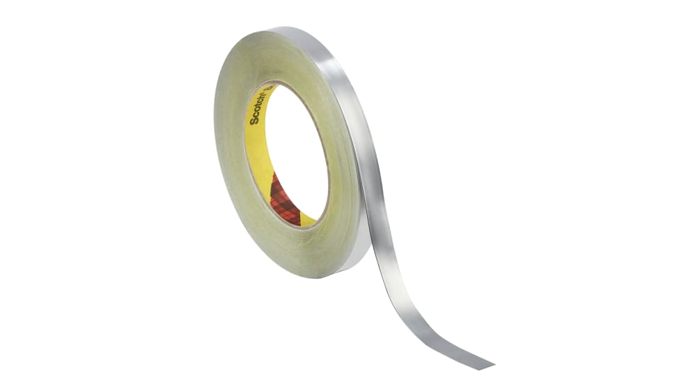 Ruban Adhésif Conducteur 3M 420 - Argenté, 2,5 Cm X 34 M - Résistant Aux Flammes, UV Et Produits Chimiques