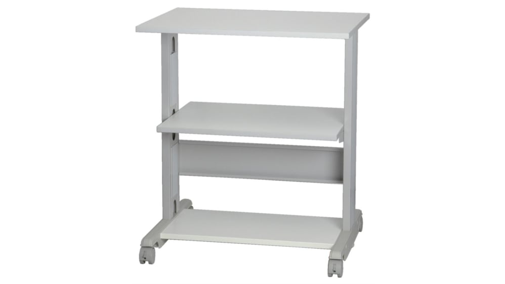 Soporte de impresora RS PRO Gris, Blanco , con Ruedas, Metal, 3 bandejas,  carga máxima: 30kg