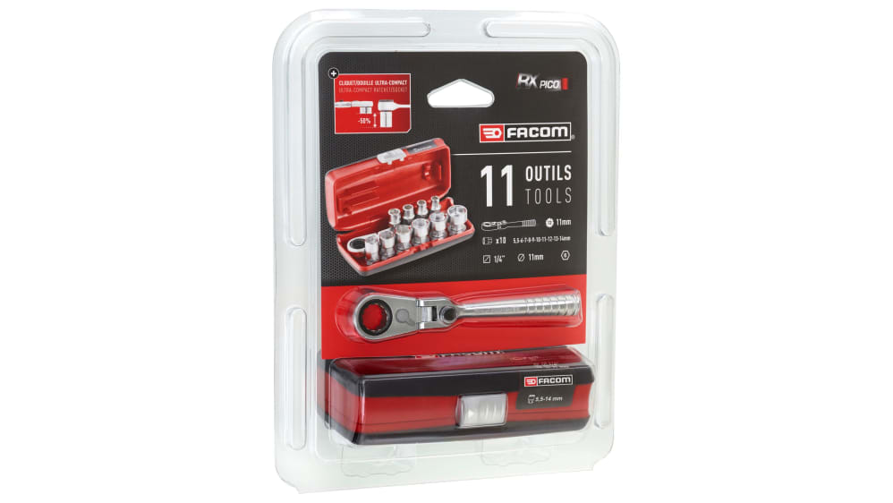 Facom ソケットセット1/4インチ 11ピース RXPICOPB | RS Facom ソケットセット1/4インチ 11ピース RXPICOPB | RS