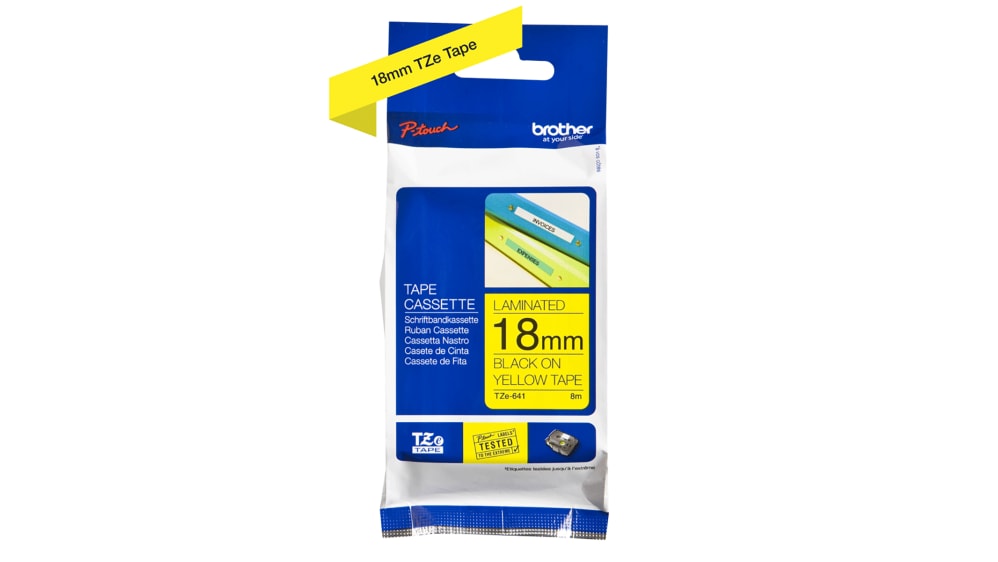 10x Compatible Label Tapes TZ-641 TZe-641 Black On Yellow (18mm X 8m) For PT -2030VP 2430PC 3600 9600 D400 D400VP D450VP D600VP E300VP E550WVP H300 H500 H500LI P700 P750W